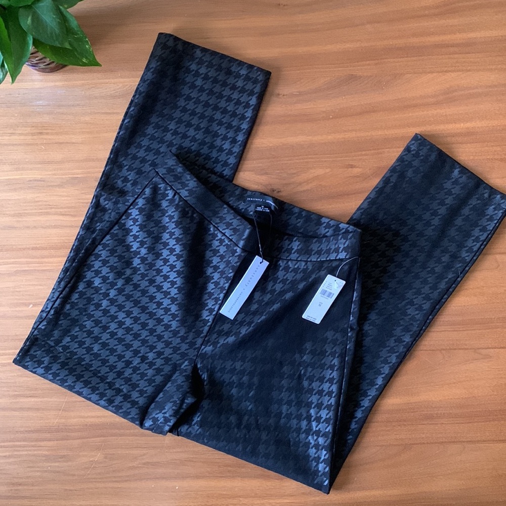 Sanctuary x Anthropologie Black Carnaby Gingham Houndstooth Cropped Pant Size M